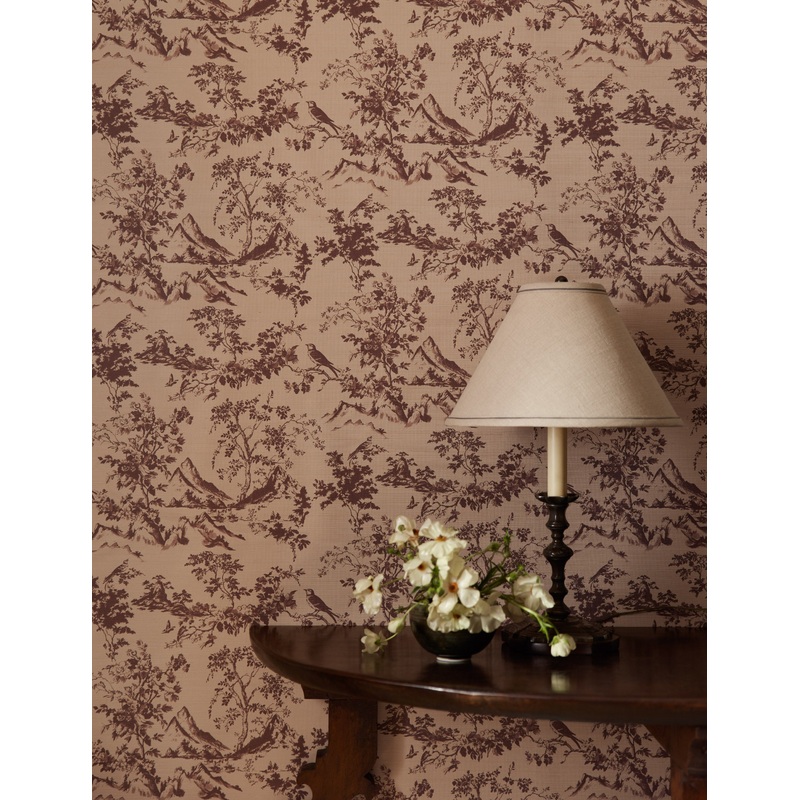 Dors Grasscloth Wallpaper by Jake Arnold Bordeaux