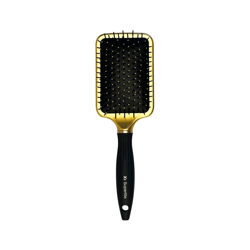 Elegant #552 Deep Shine X5 Superlite Ionic Paddle Hair Brush – Large (10.5″) / Metallic Gold