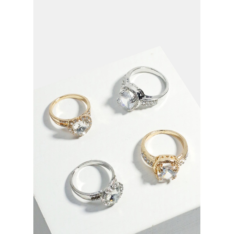 Gem Accent Ring Gold Circle