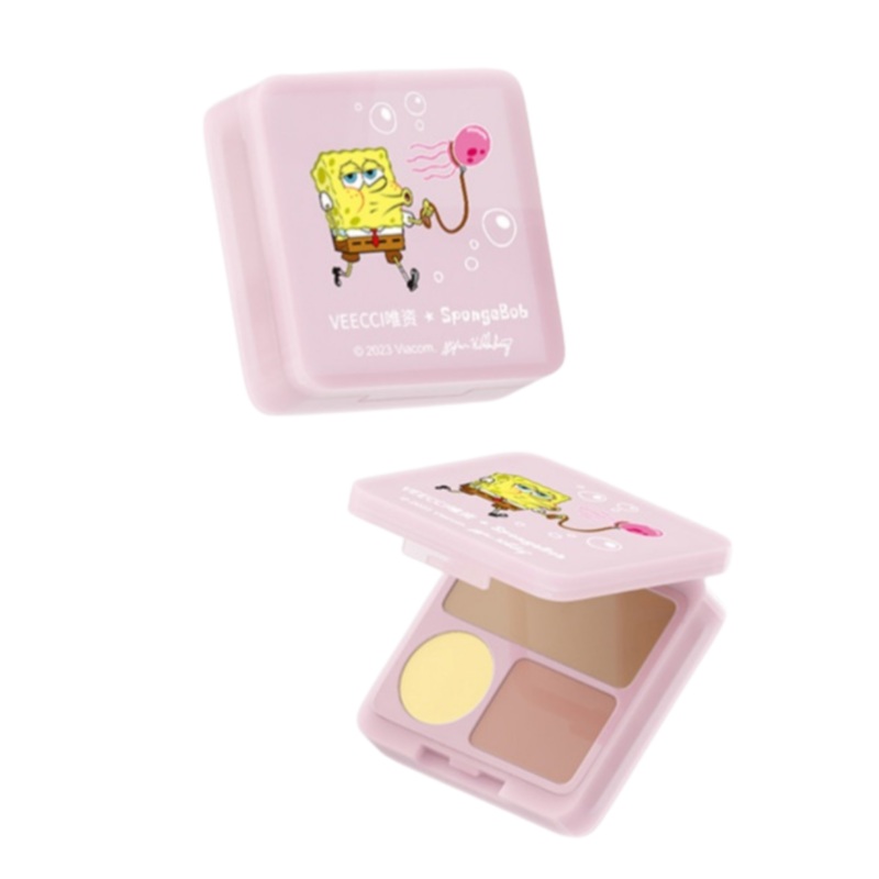 VEECCI X SpongeBob SquarePants Moisturizing Three Color Concealer 4.2g  01 Rice Jade palette