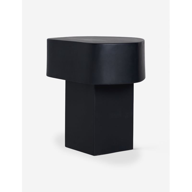 Armas Indoor / Outdoor Round Side Table by Sarah Sherman Samuel Black
