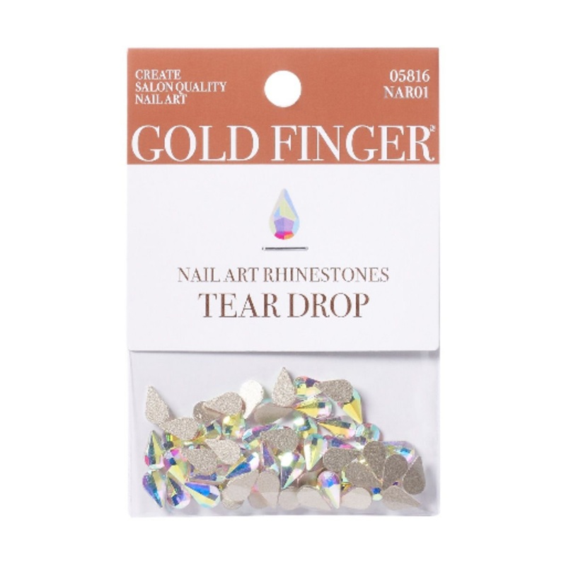 GF NAIL ART RHINSTONES-TEAR DROP (6 PCS)