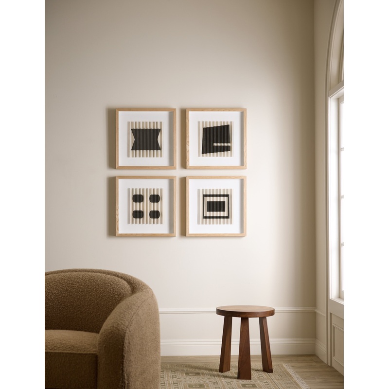 Pleated Rectangle by Bobby Berk Black 20″ x 20″