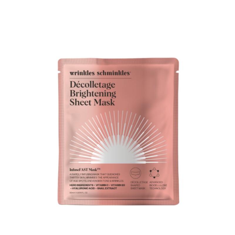 Wrinkles Schminkles Infuse Fast Decolletage Brightening Sheet Mask | Rapid Infusing Mask