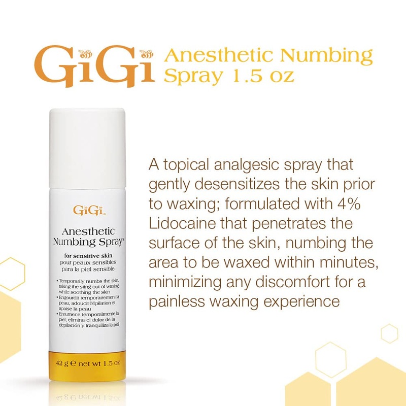 GiGi Anesthetic Numbing Spray 1.5 oz / 42 g | For Sensitive Skin