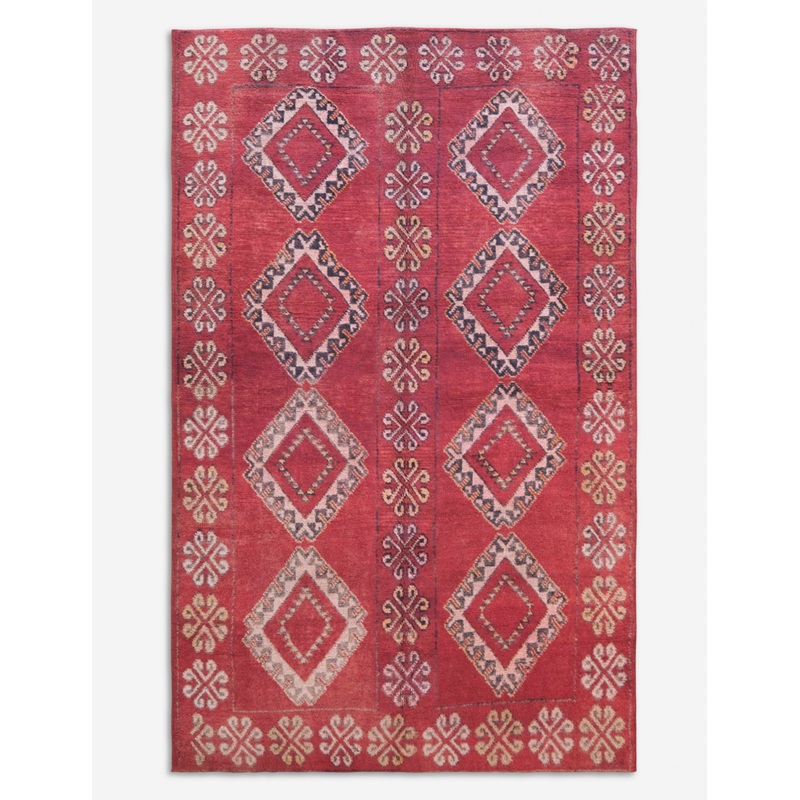 Vintage Moroccan Hand-Knotted Wool Rug No. 47, 5’5 x 8’7