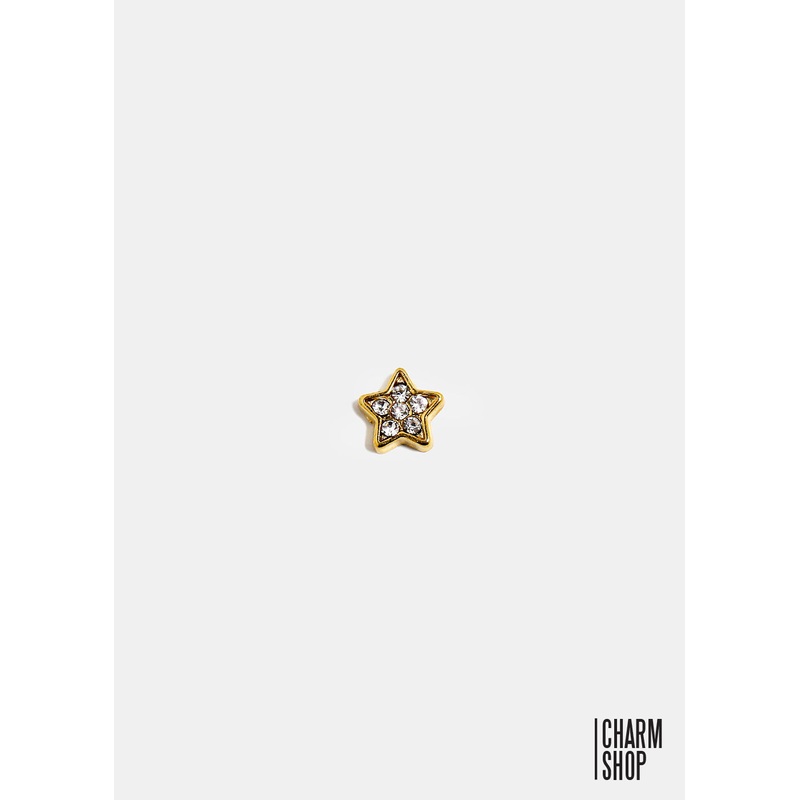Golden Crystal Star Locket Charm