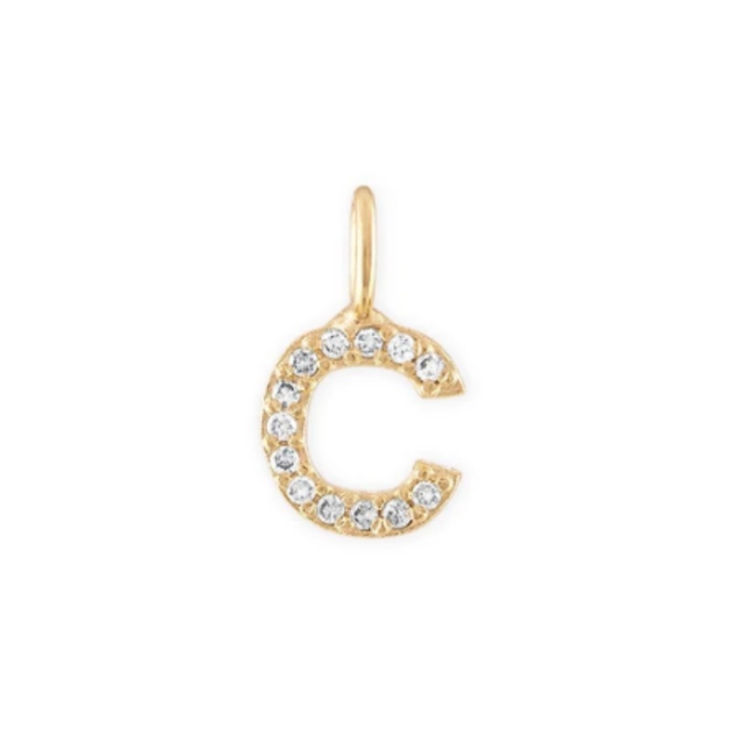 Crystal Letter Charm A