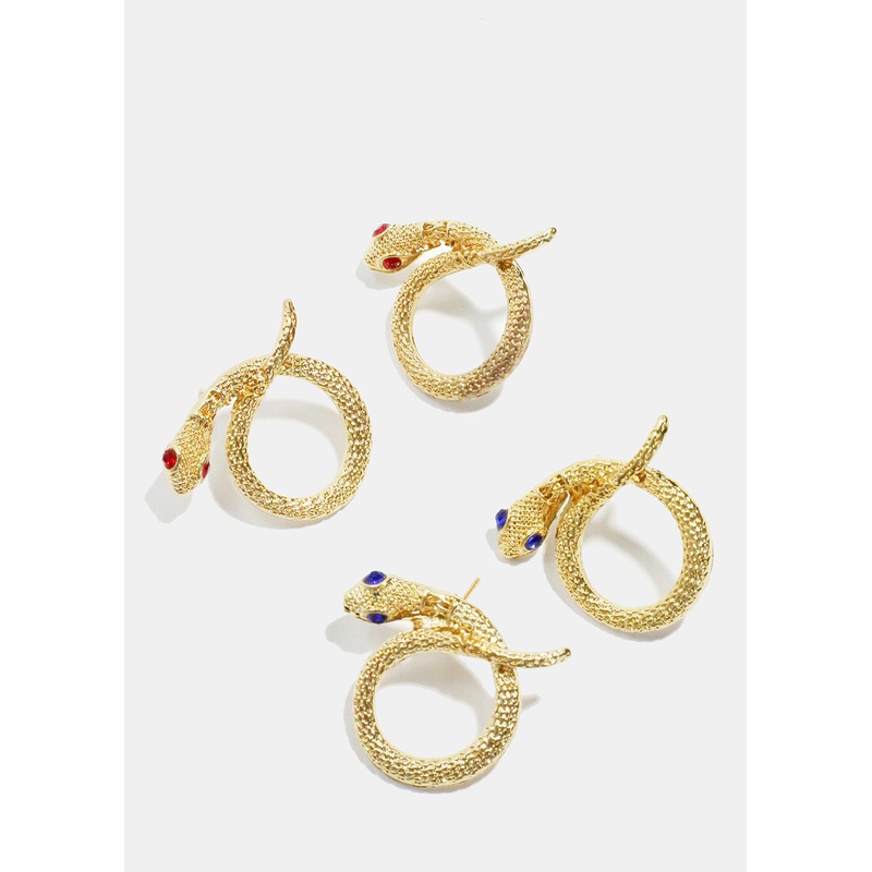 Snake Circle Earrings