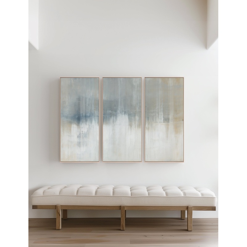 Origins No. 1 Triptych Wall Art (Set of 3) by Carol Benson-Cobb Natural 21″ x 46″