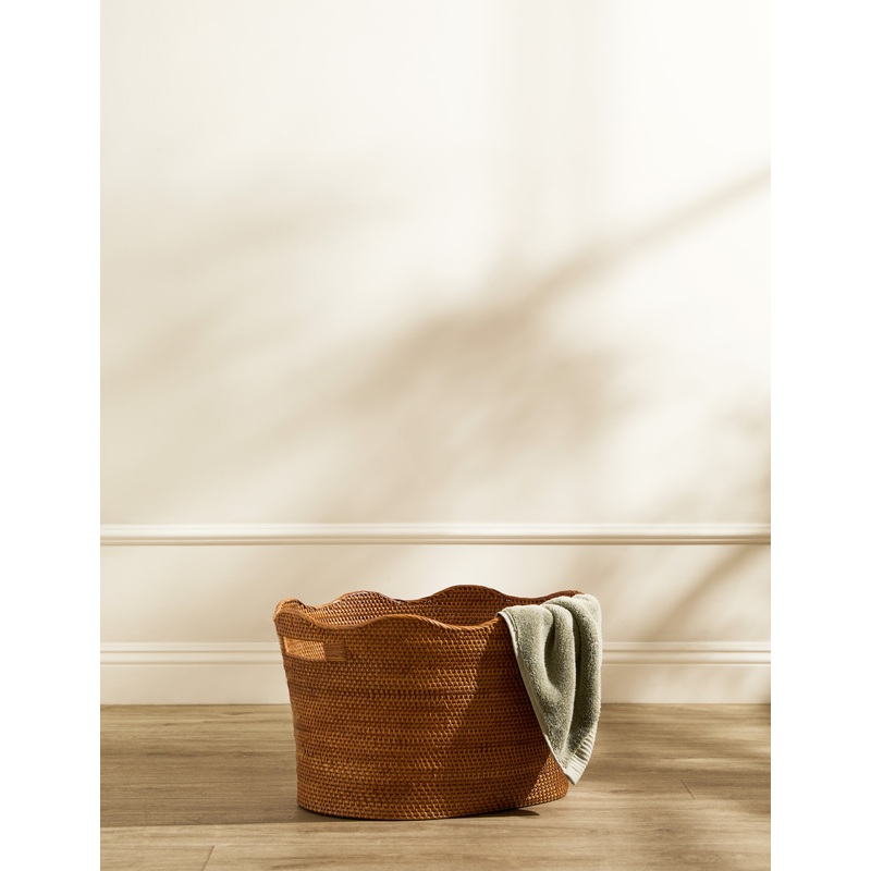 Tyna Rattan Laundry Basket Natural