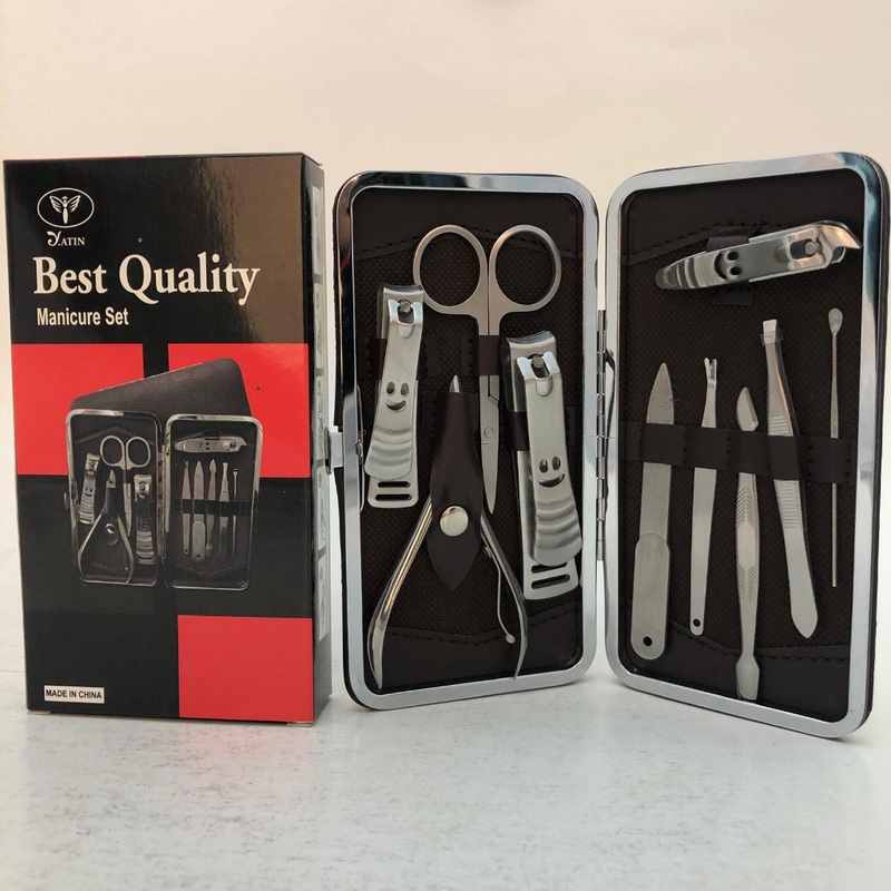 YATIN MENICURE SET 10PC/POUCH (6 PCS)