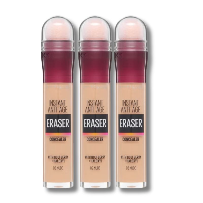 Maybelline Instant Anti-Age Eraser Eye Concealer 3 Pack Exclusive (Worth 26.97)