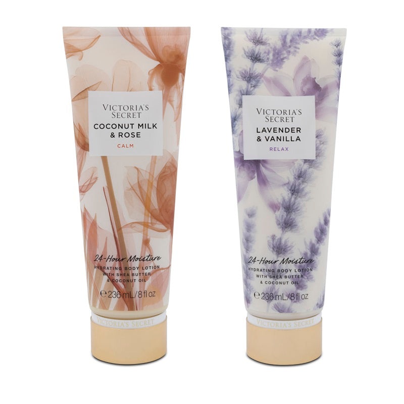 Victoria’s Secret 24-Hour Moisture Hydrating Body Lotion 236ml – Choose Coconut Milk & Rose