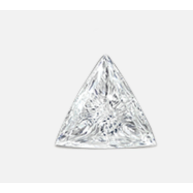3mm Invisible Set Triangle Diamond Threaded Stud Earring White Gold