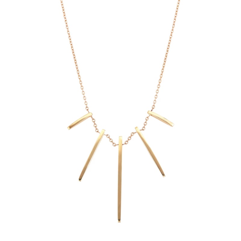 Beat Necklace Plain Gold- Rose Gold