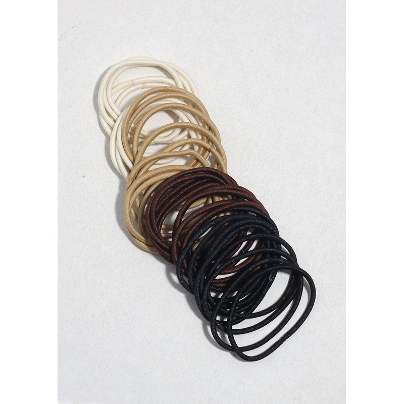 Multi-Pack Thin Hair Ties Black