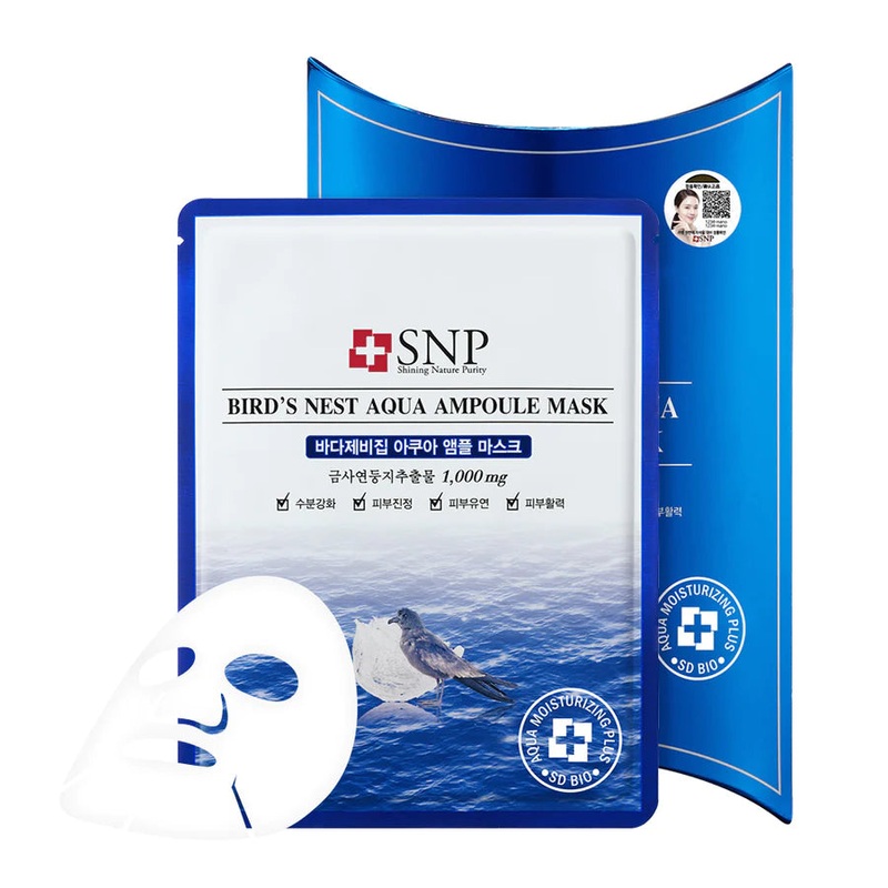 SNP Bird’s Nest Aqua Ampoule Mask 25ml*10Pcs SNP
