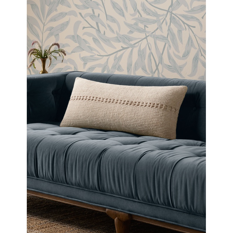 Harvey Pillow by Chris Loves Julia x Loloi Ivory 12″ x 27″ Down