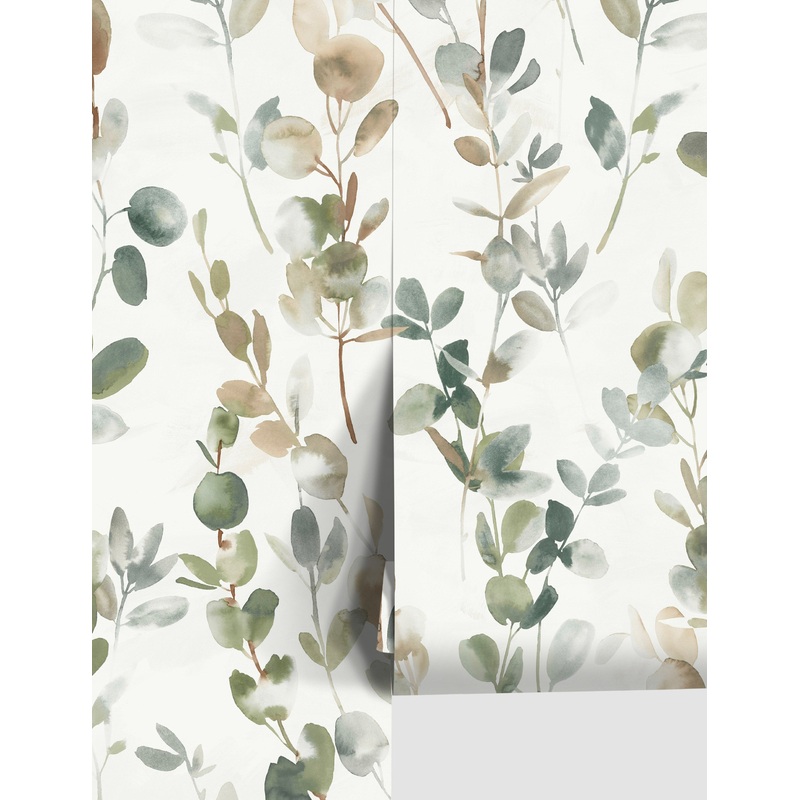 Joyful Eucalyptus Wallpaper by Candice Olson Green