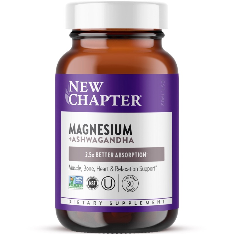 Magnesium + Ashwagandha, Muscle, Bone, Heart, Relaxation Support 30 count