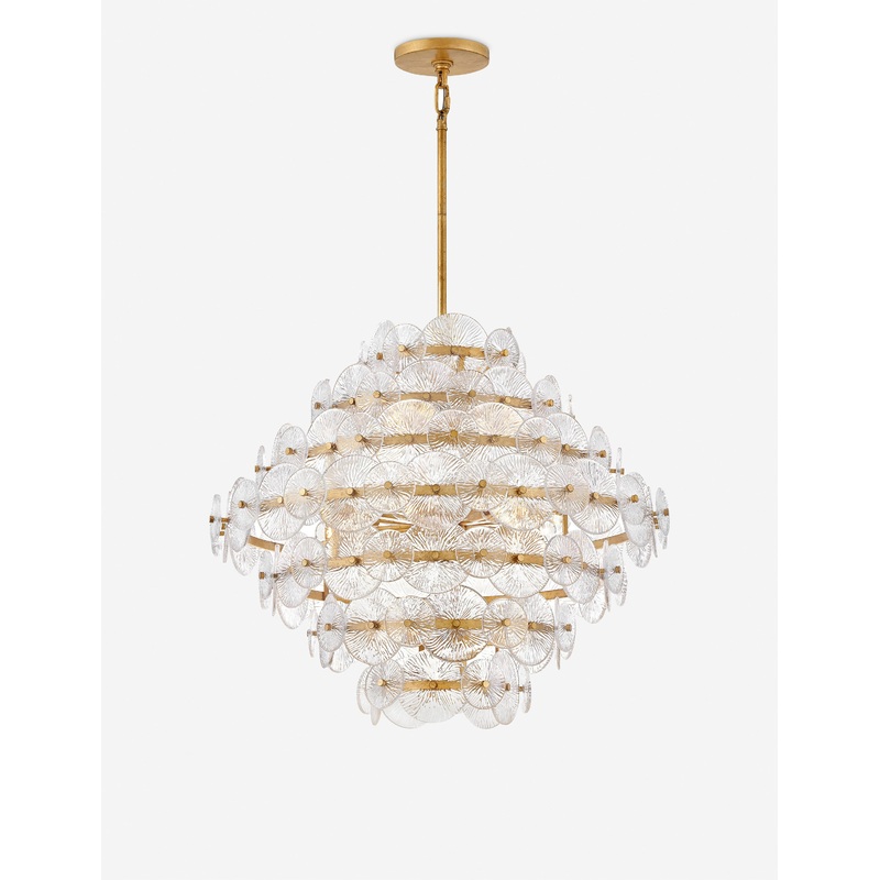 Barcelona Tiered Chandelier Brass 28.5″W