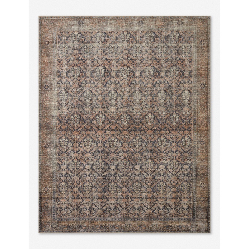 Billie Rug by Amber Lewis x Loloi Ink and Salmon 2′ x 5′