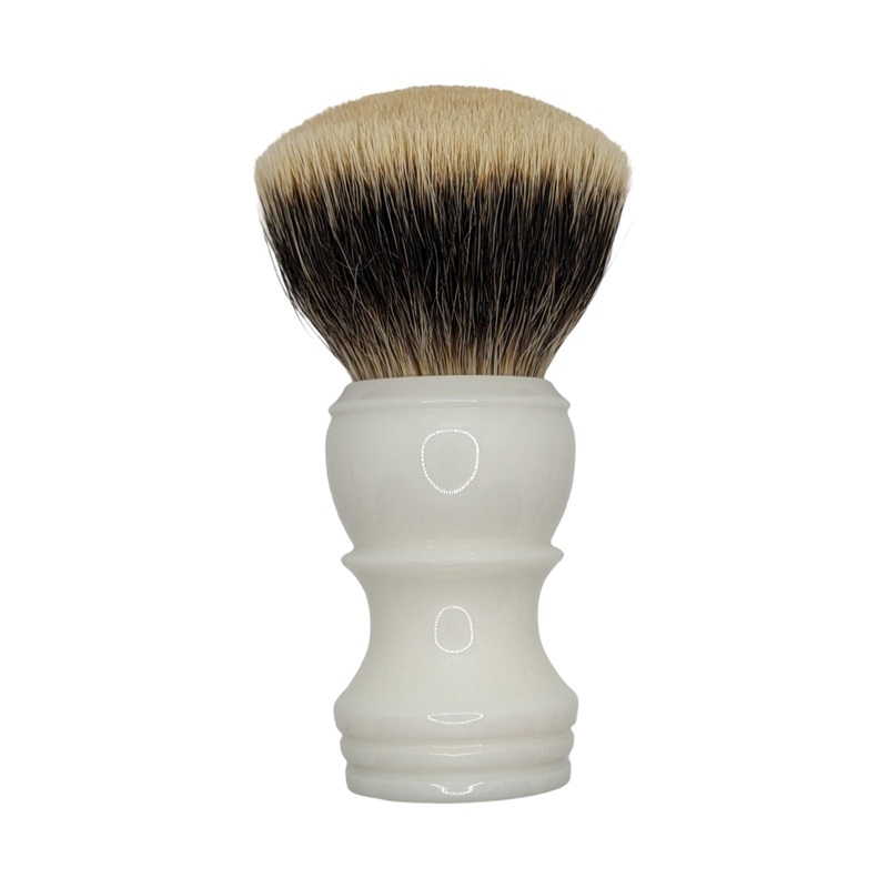 Chalice Handle w/Coin (26mm, M2 Fan knot) Shaving Brush – by Turn-N-Shave (Used)