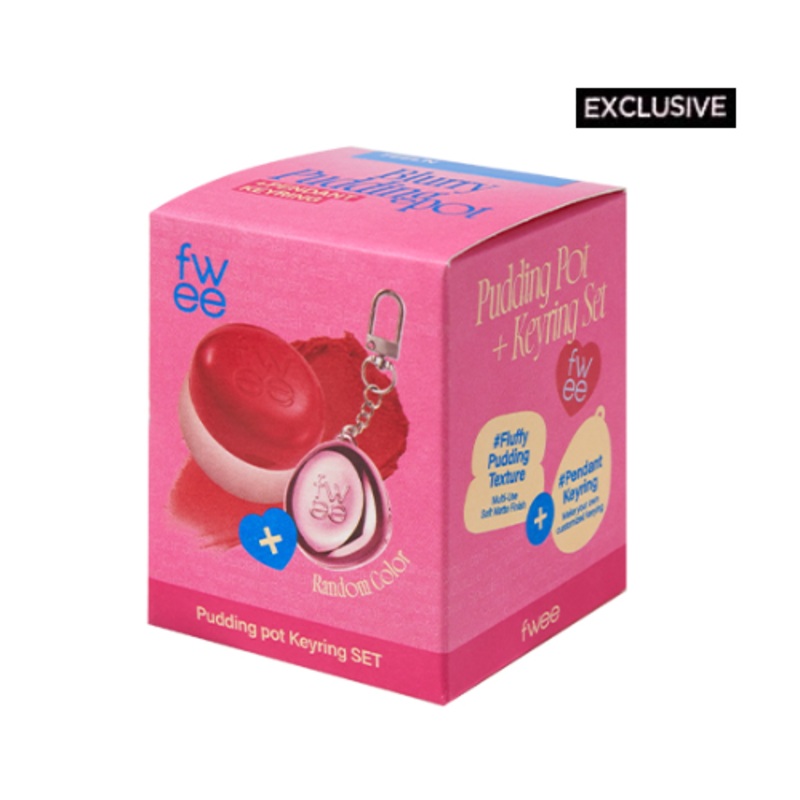 [Fwee] *Keyring Set* Lip&Cheek Blurry Pudding Pot 5ml (30 colors) CR01 Dear