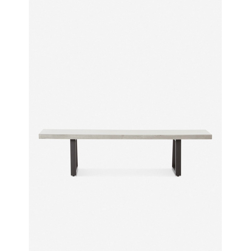 Hollis Indoor / Outdoor Dining Bench Gray