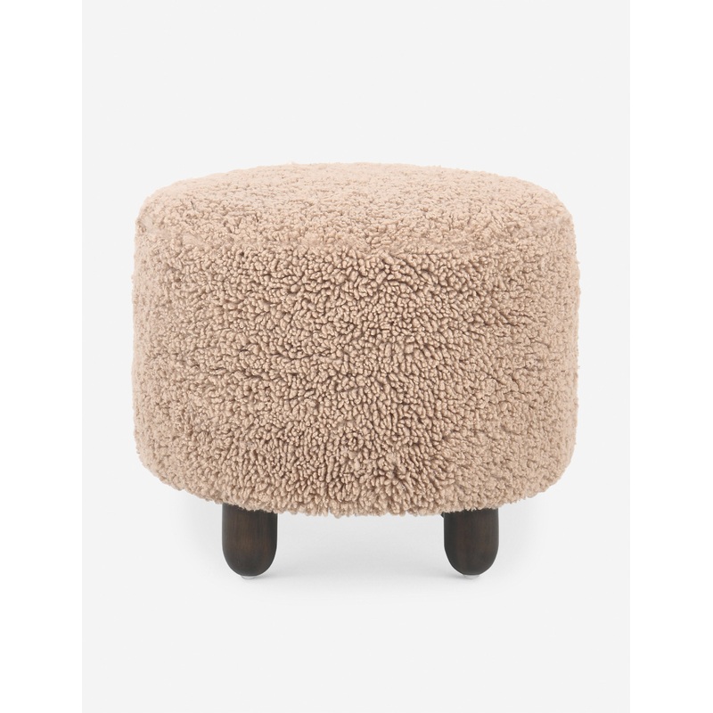 Dover Round Ottoman Toast Shearling