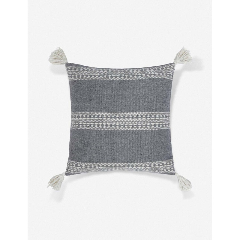 Marchesa Indoor / Outdoor Pillow Natural and Moss Lumbar