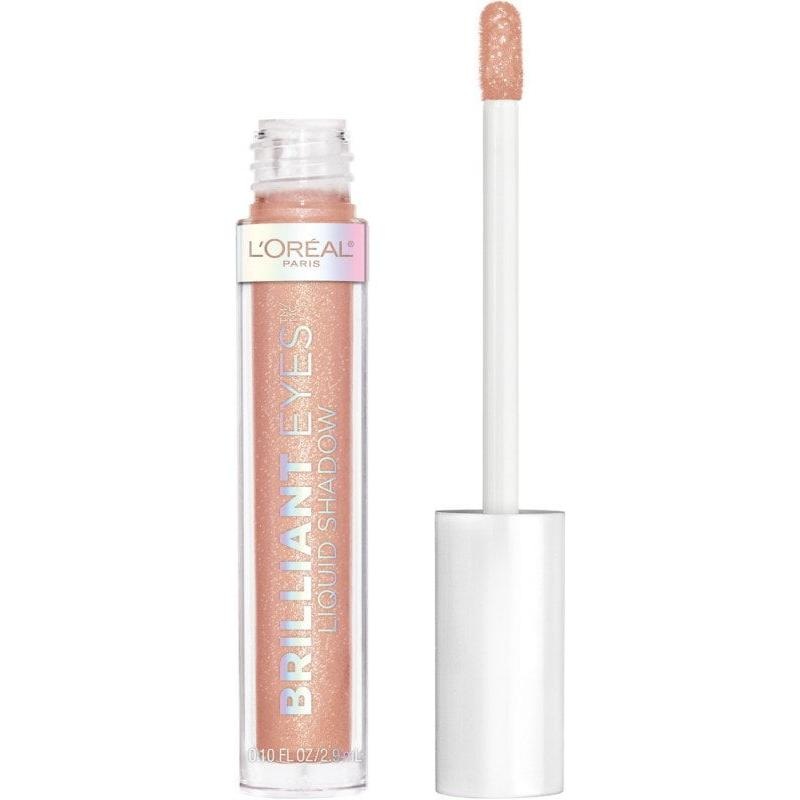 L’Oreal Paris Brilliant Eyes Shimmer Liquid Eye Shadow, Longwearing Lasting Shimmer, Crease Resistant, Flake-Proof, Precision Applicator, Quick Dry, Non-Greasy, Rose Gem, 0.1 oz.