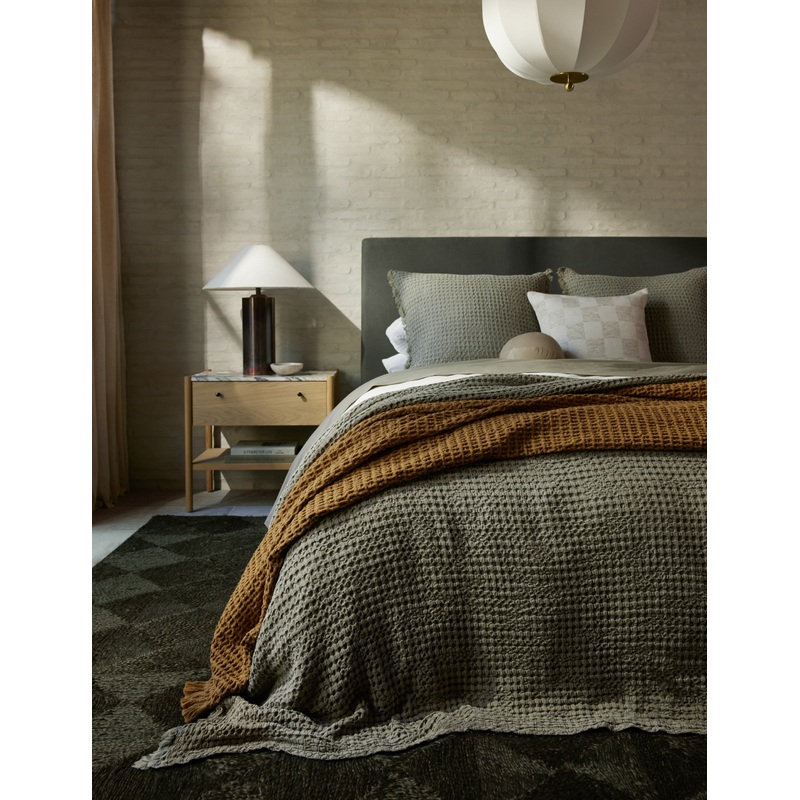 Lenora Textured Cotton Linen Sham White Standard