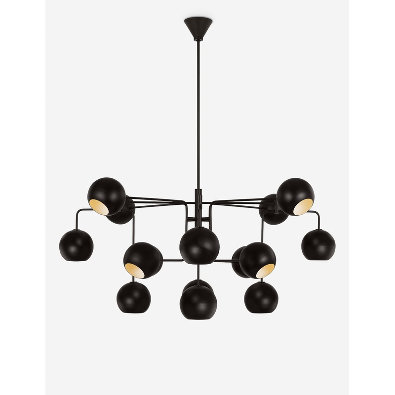 Chaumont Large Chandelier by Christiane Lemieux Aged Iron 48″Dia