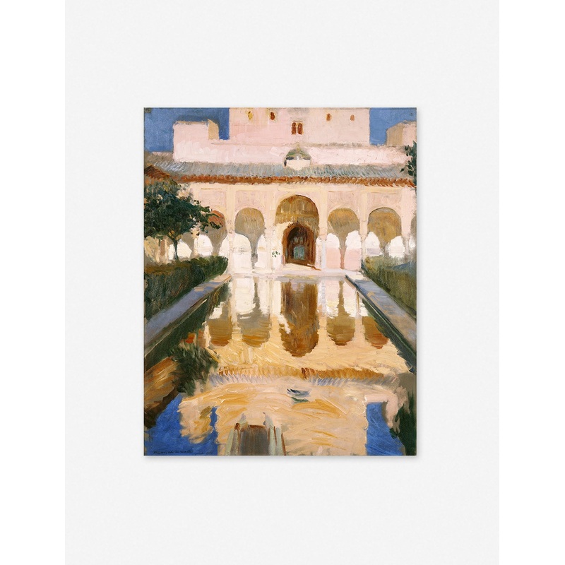 Hall of the Ambassadors, Alhambra, Granada’ Wall Art by Joaquin Sorolla y Bastida Unframed 16″ x 12.5″ Unframed