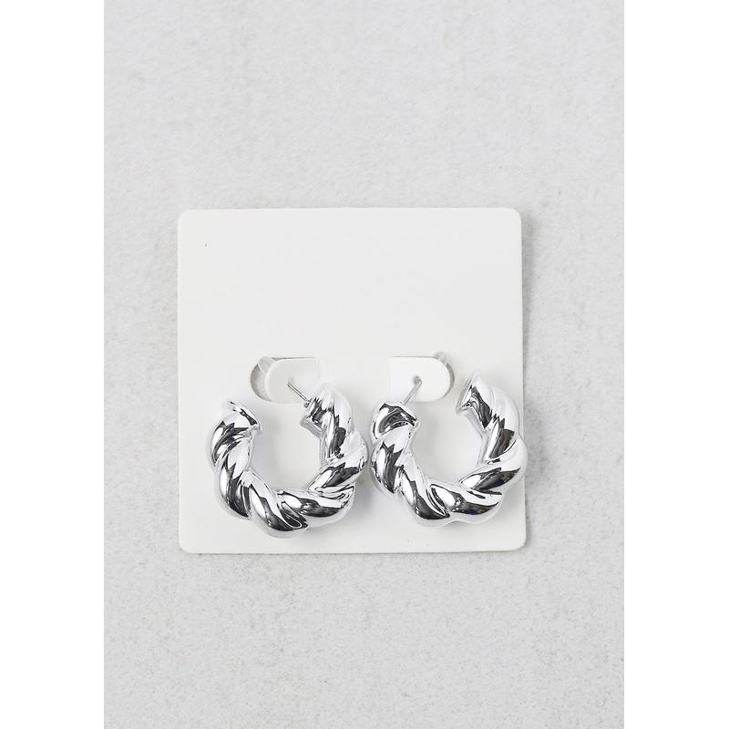 Twisted Open Hoop Earring Gold