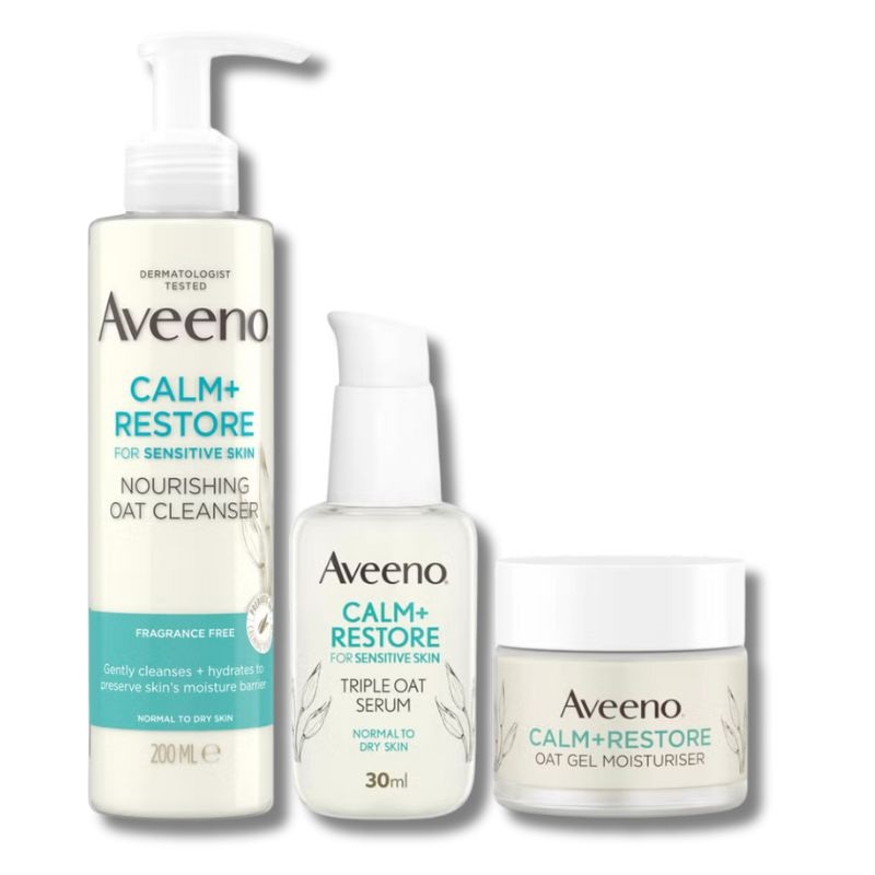 Aveeno Face Calm and Restore Morning Nourish Routine
