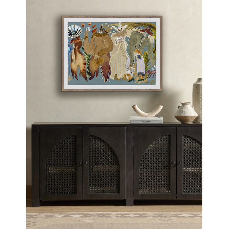 Masked (in Blue) Wall Art by Caroline Pinney 48″ x 36″