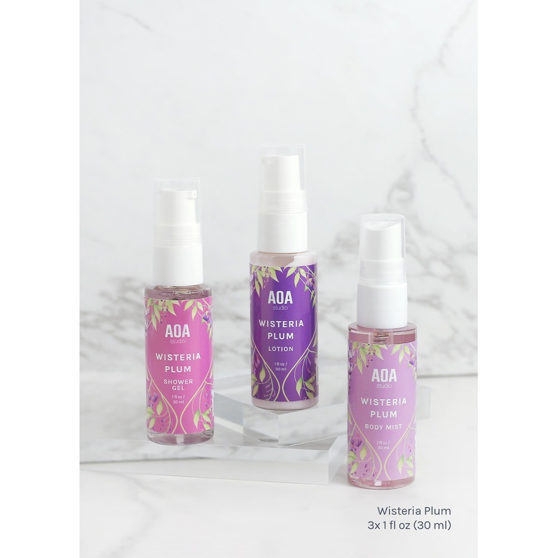 AOA Lotion, Shower Gel & Body Mist – Wisteria Plum Lotion