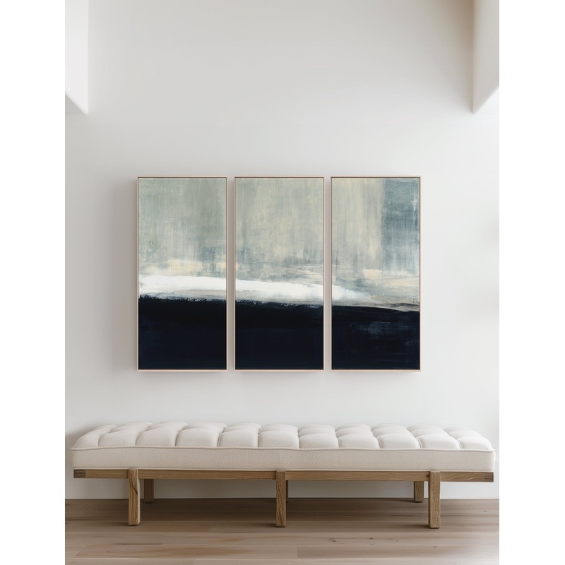 Driven Triptych Wall Art (Set of 3) by Carol Benson-Cobb Natural 21″ x 46″
