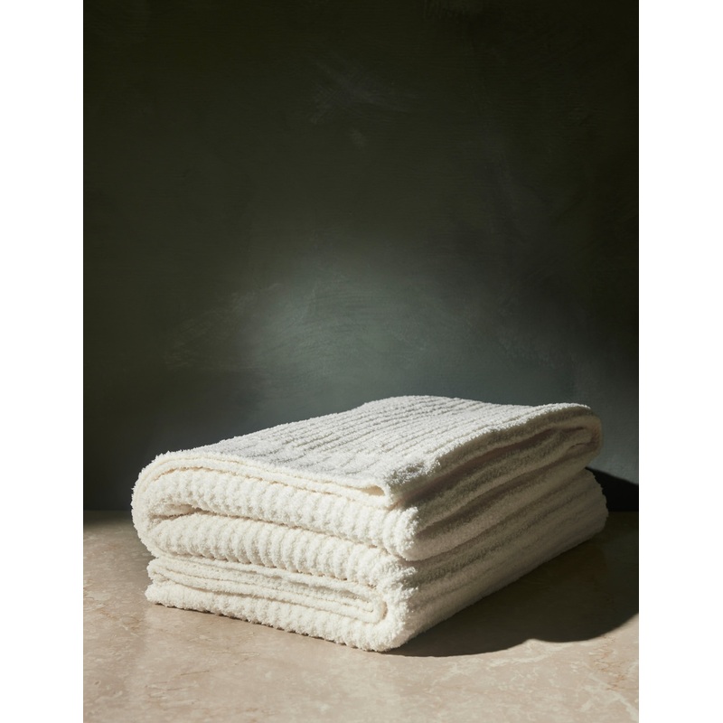 Knit Waffle Weave Throw by Kashwere Creme