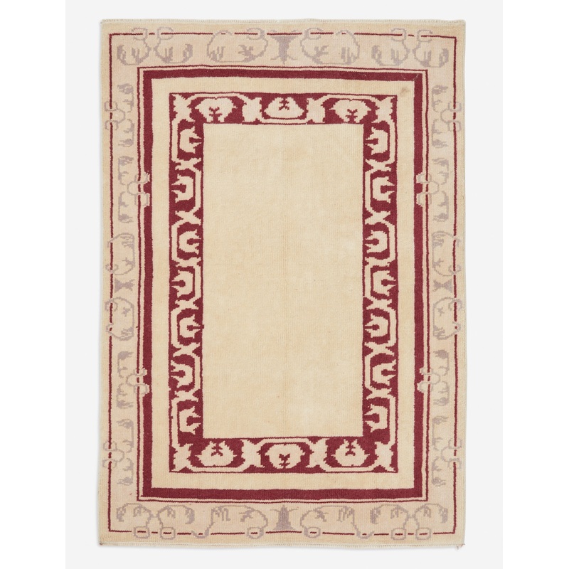 Vintage Turkish Hand-Knotted Wool Rug No. 256, 2’9″ x 4′