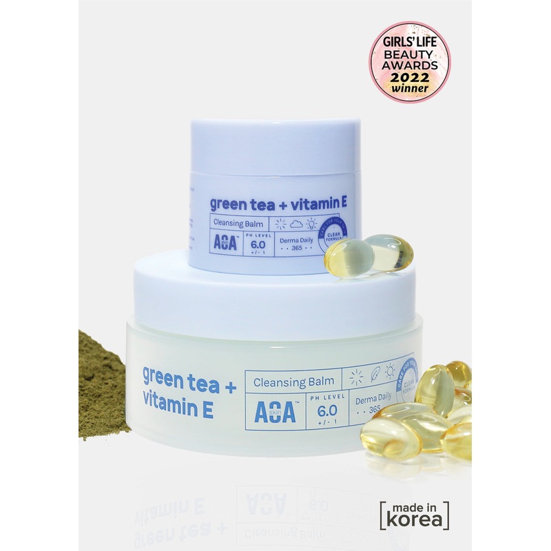 AOA Skin Green Tea + Vitamin E Cleansing Balm Mini Size (15ml/0.507oz)