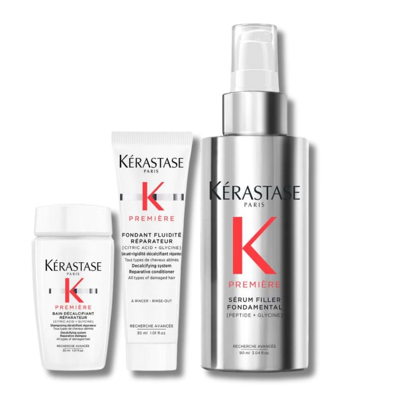Krastase Premire Repairing Anti-Frizz Filler Heat Protecting Hair Serum for Damaged Hair 90ml with Free Travel Size Duo