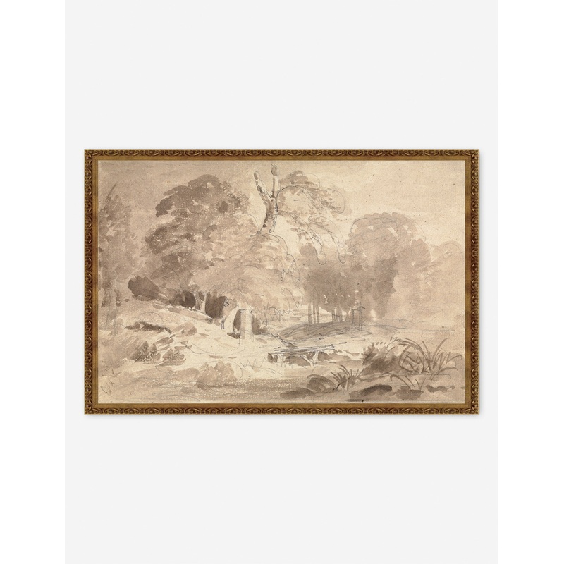 Rural Landscape in the Mark Brandenburg Print by Carl Blechen Unframed 24″ x 16″
