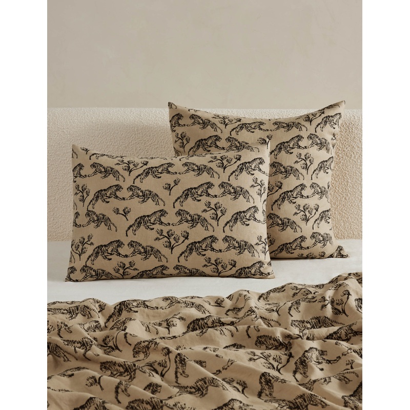 Tiger Hemp Sham by Sarah Sherman Samuel Standard