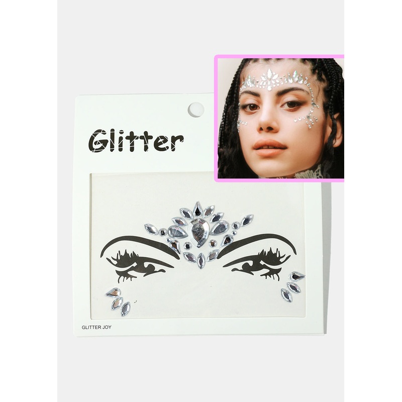 Festival Adhesive Face Jewels Pink