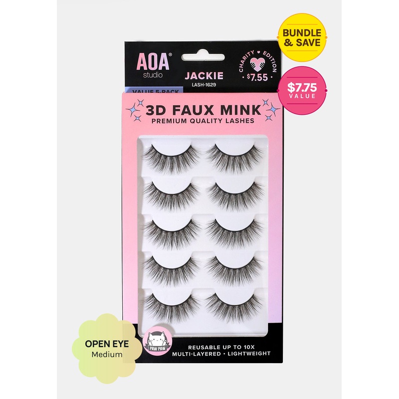 Paw Paw: 3D Faux Mink Lashes – Jackie 5-Pack
