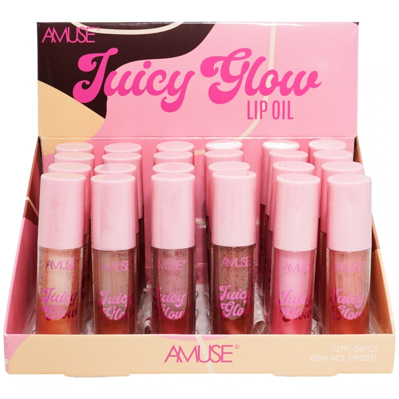Amuse Juicy Glow Lip Oil – Wholesale Display 24 Units (LIP2231)